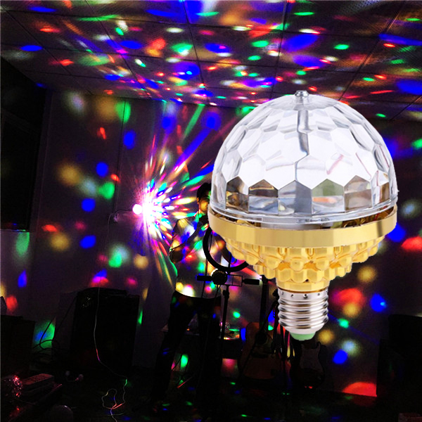 E27 Disco Ball Lamps Decoration Rotating Crystal Magic Ball LED Stage