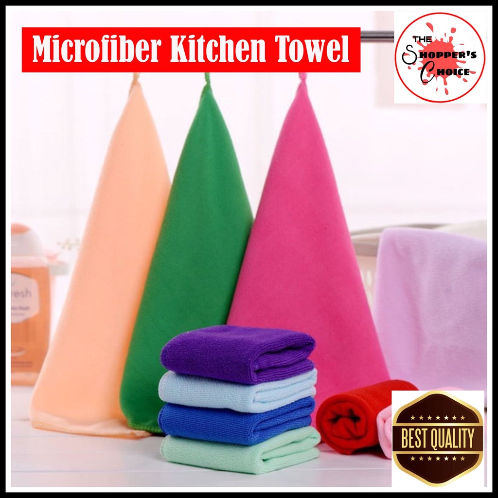 TSC Microfiber Cleaning Cloth Hand Washing Cloth Kitchen Towel 25cmx25cm Shopee Philippines