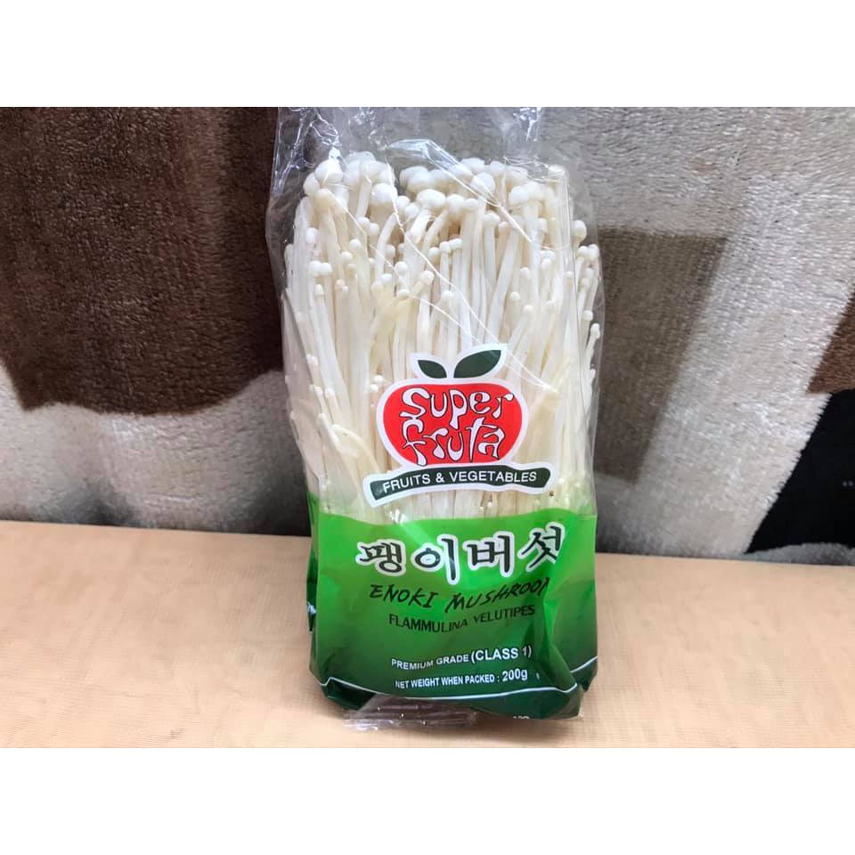 Korean Enoki Mushroom ( Good for salad and other dishes) 200g Shopee