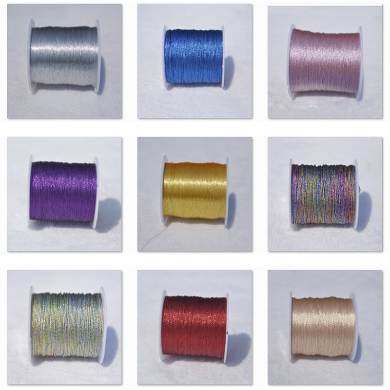1pc DIY Handmade Accessories Golden Silver Strands Symphony Embroidery Yarn Bracelet Thread
