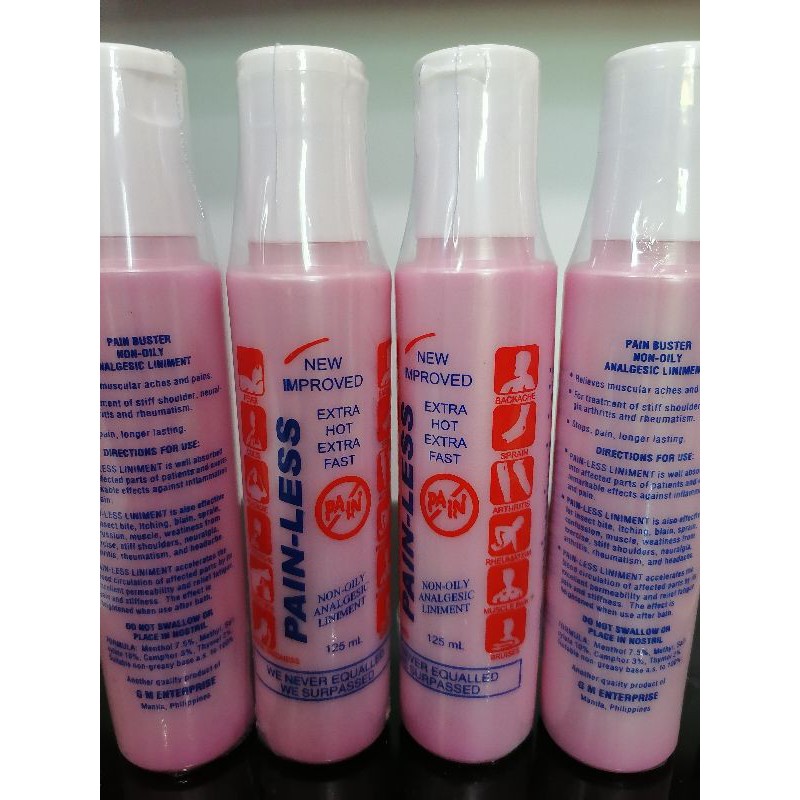 PAIN RELIEVER / PAIN-LESS Non-Oily Analgesic Liniment | Shopee Philippines