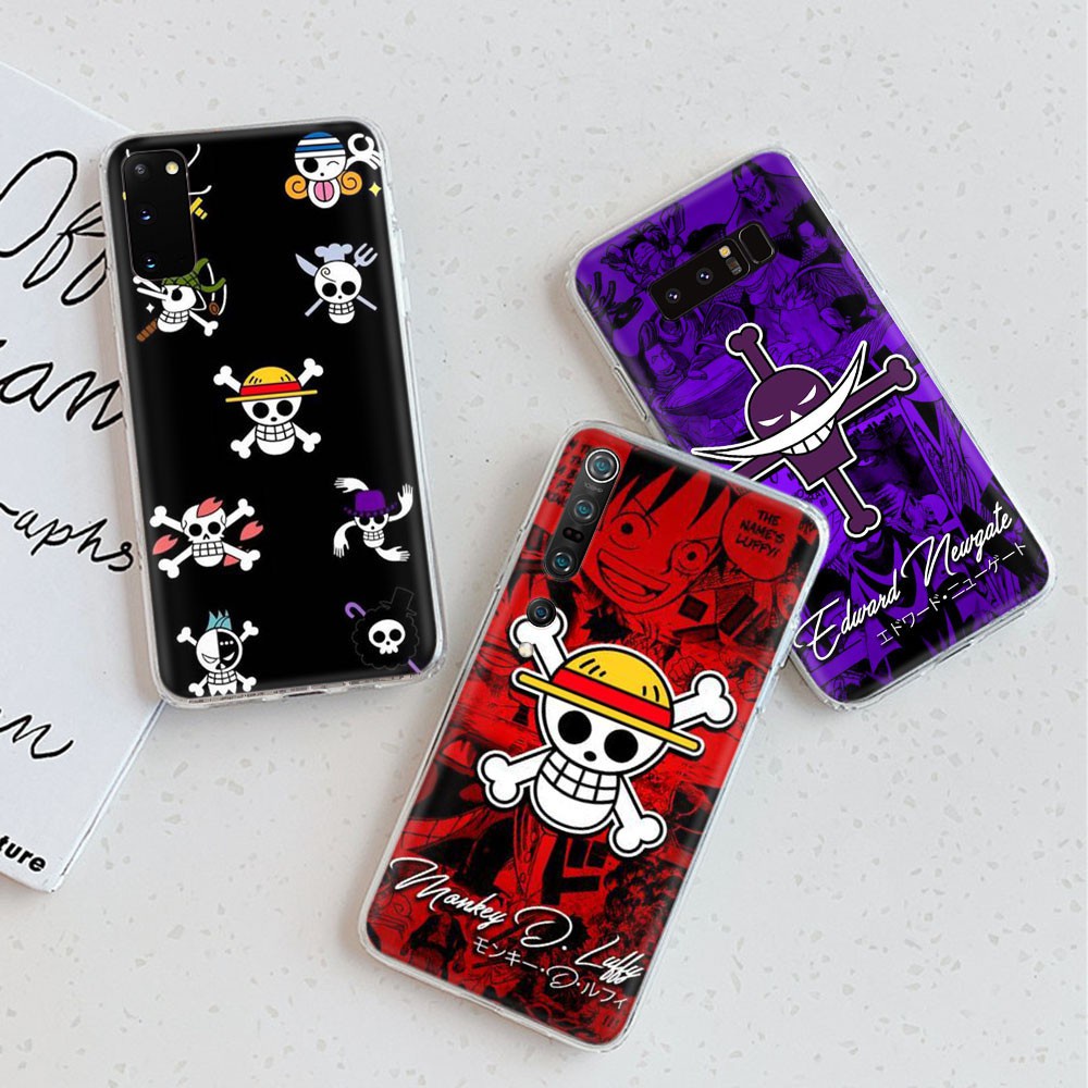 Tt167 One Piece Pirate Logo Transparent Cover Soft Phone Case For Samsung Galaxy Note 8 9 Lite 10 Plus Ultra Shopee Philippines