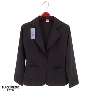 CORPORATE BLACK LADIES BLAZERS with striped design for office wear