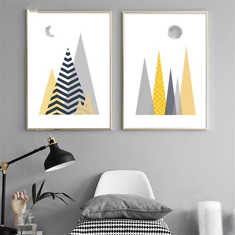 Geometric Minimalist Canvas Art Posters Nursery Prints Modern Abstract Painting Wall Picture for Living Room Decoration