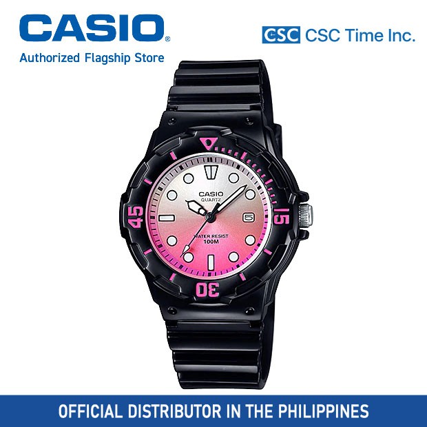 Casio (LRW-200H-4EVDR) Black Resin Strap 100 Meter Quartz Watch for Women