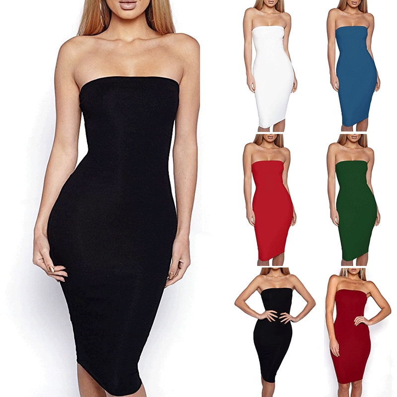 bandeau cocktail dress