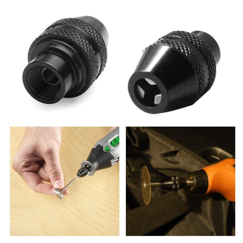 2Pcs Multi Quick Change Keyless Chuck Universal Chuck Replacement For Dremel 4486 Rotary Tools 3000 4000 7700 8200