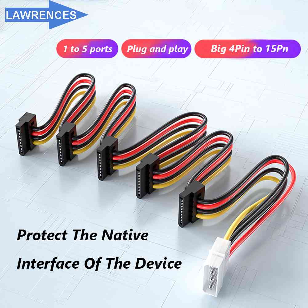 SATA 3.5/2.5 inch 1 to 5 SATA Hard Drive Power Supply Splitter Cable