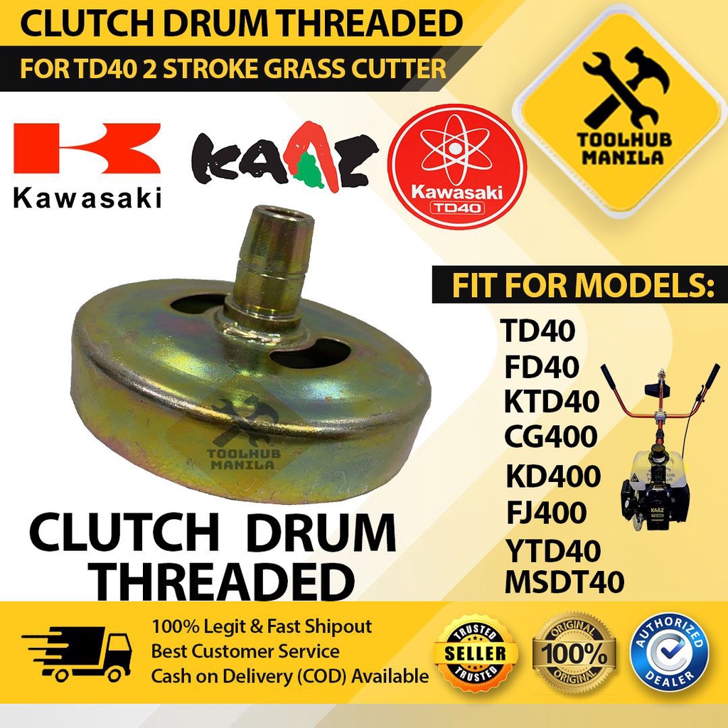 TD40 Clutch Drum Threaded for TD40 Kawasaki 2 stroke Grass Cutter Brush