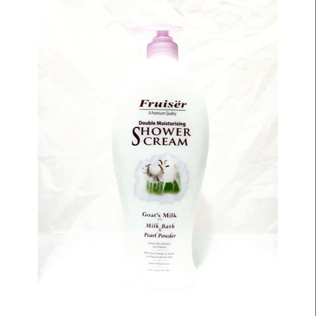 Fruiser Double Moisturising Shower Cream Goat S Milk With Milk Bath And Pearl Powder Shopee