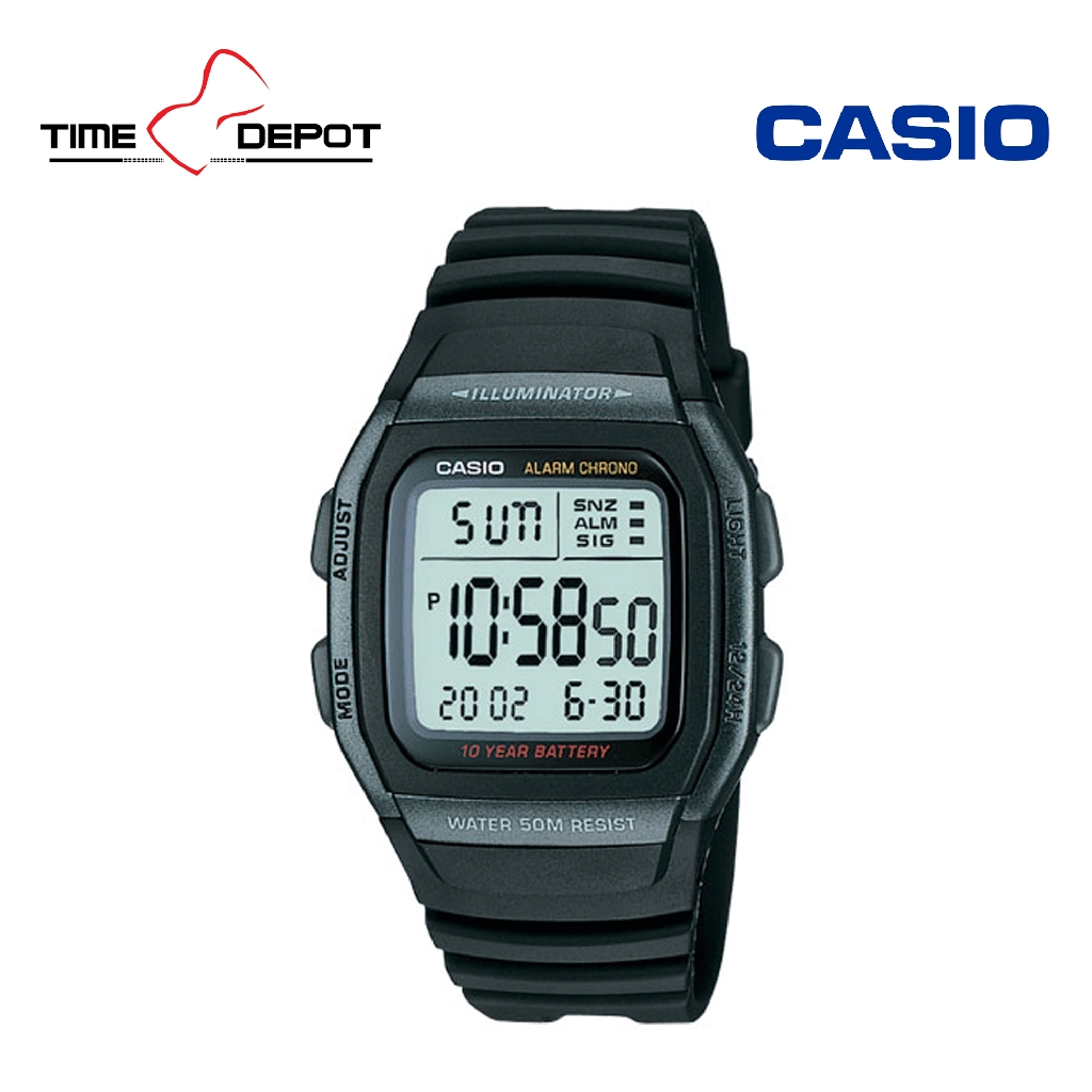 casio men's black resin strap rotating count up bezel watch