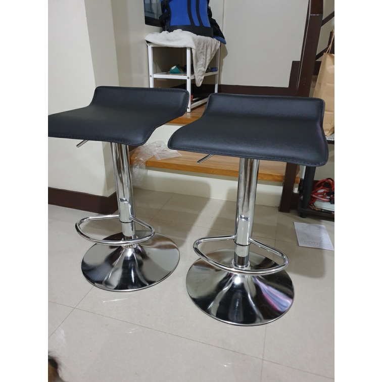Bar Stool Rotating chair Black SOLD BY PAIR Shopee Philippines