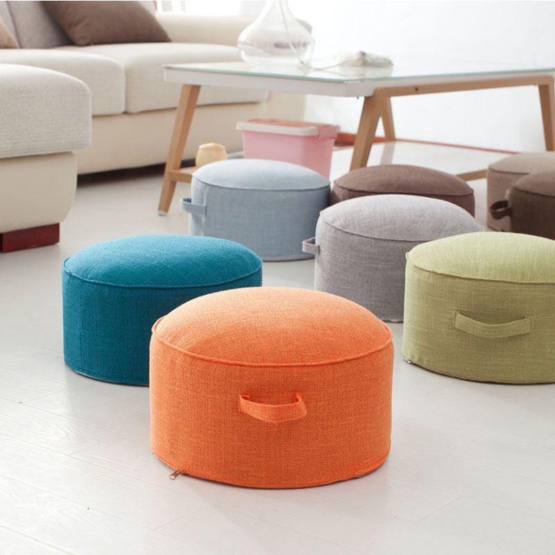 40cm Tatami Round Floor Pillow Seat Cotton Linen Cushion Meditation