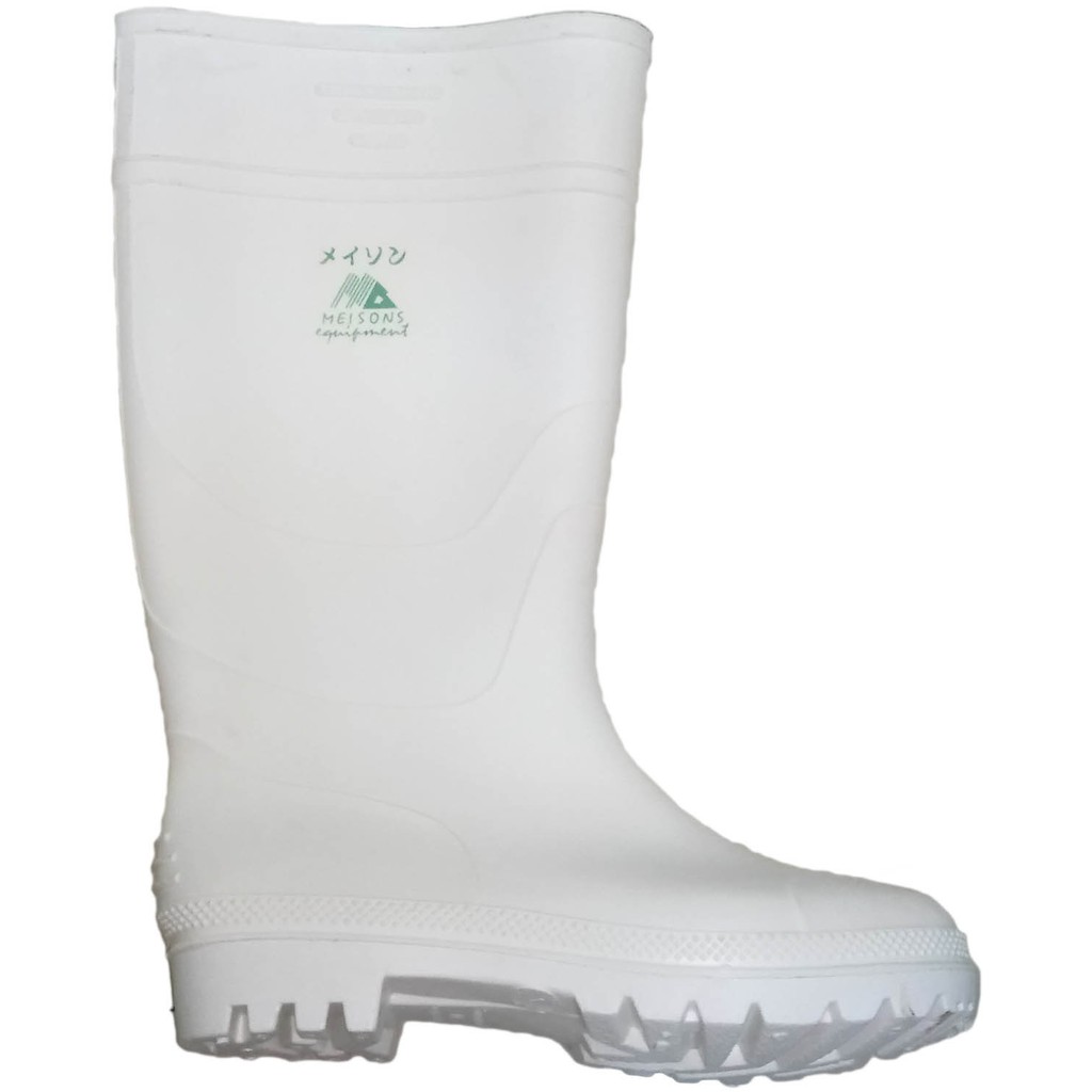 white rain boots