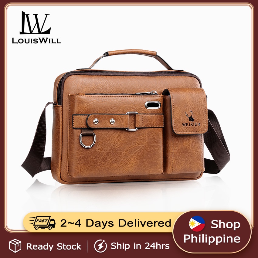LouisWill Men Shoulder Bag Messenger Bag Crossbody Bags PU Handbag ...