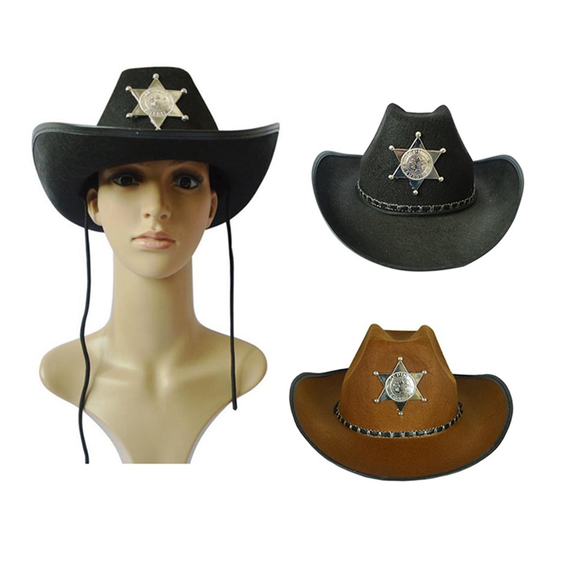 Cowboy Fancy Dress Sheriff Hat Kids Children Fashion Brown Cow Boy Hats Shopee Philippines - fancy cowboy hat roblox
