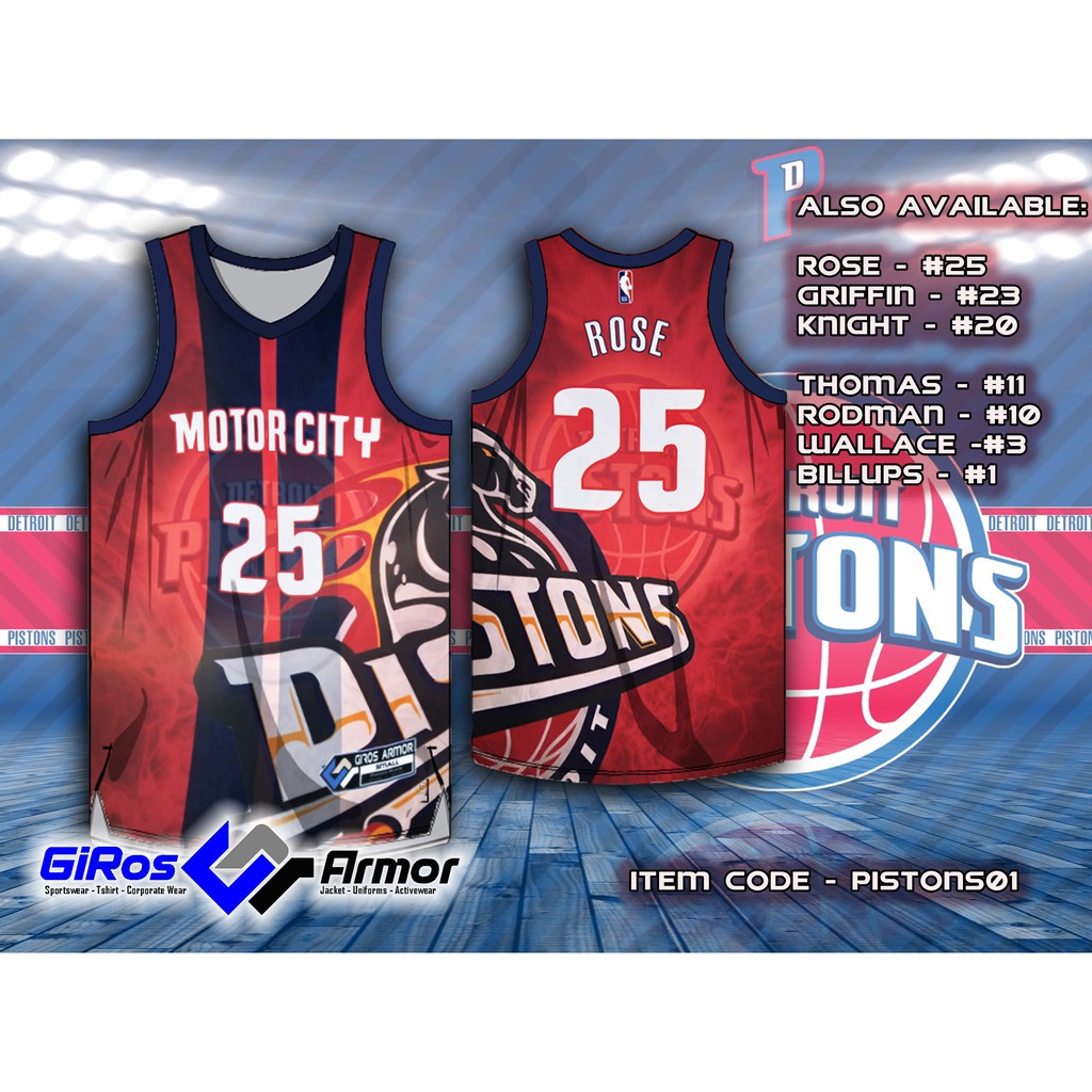Detroit Pistons Concept Jersey [TOP] (Full Sublimation) GiRos Armor