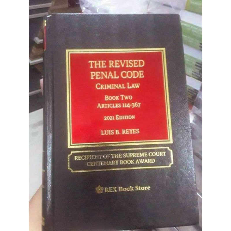 Revised Penal Code by Reyes Book 2 (2021 Ed) Shopee Philippines