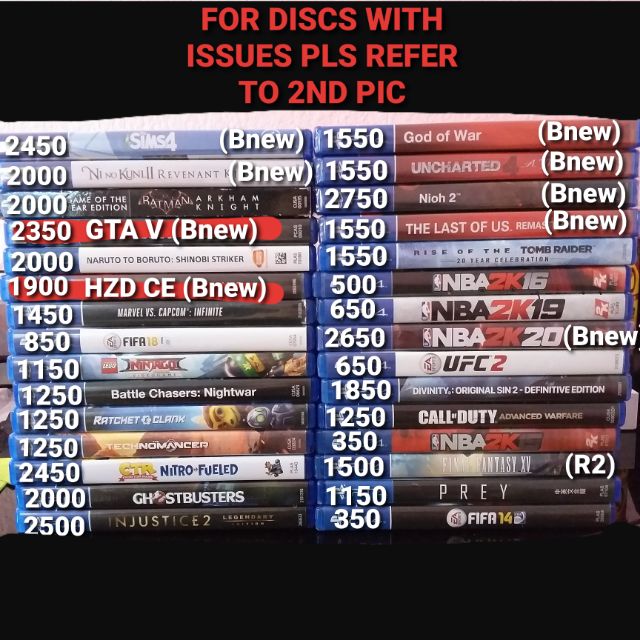 used ps4 games