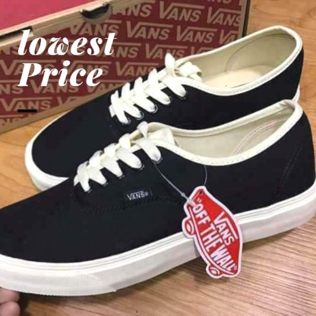 vans authentic black bone