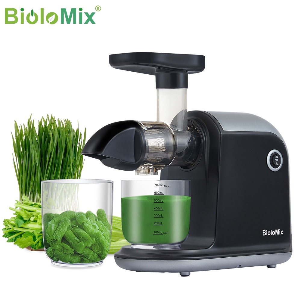 Biolomix Slow Masticating Auger Juicer Maker Machine For Fruit Black