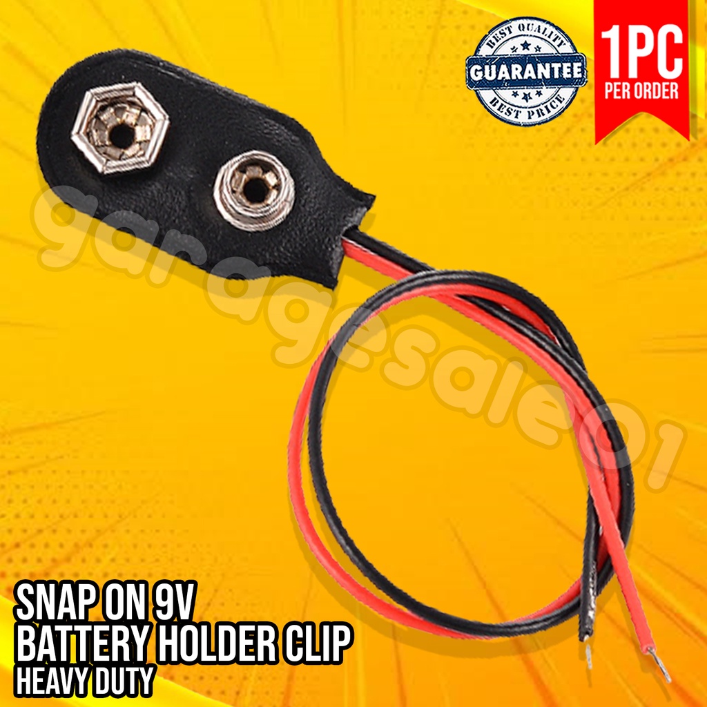 Snap on 9V Battery Holder Clip Shopee Philippines