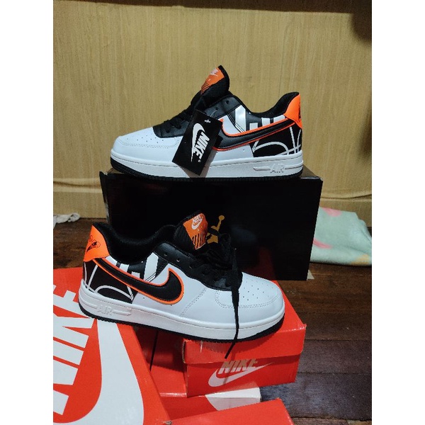 Nike Air Jordan 1 White Neon Orange Shopee Philippines