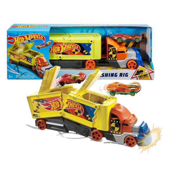 hot wheels crashing rig