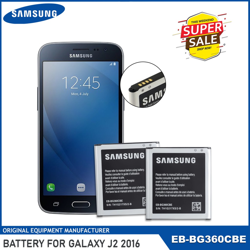 Samsung Galaxy J2 16 Sm J0f Sm J0h Model Eb Bg360bbe Eb Bg360cbe 00mah High Quality Shopee Philippines