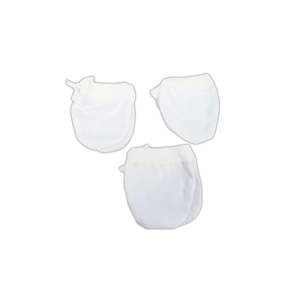Infant Mittens 3in1 Plain White Shopee Philippines