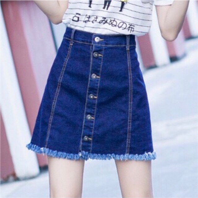 shopee denim skirt