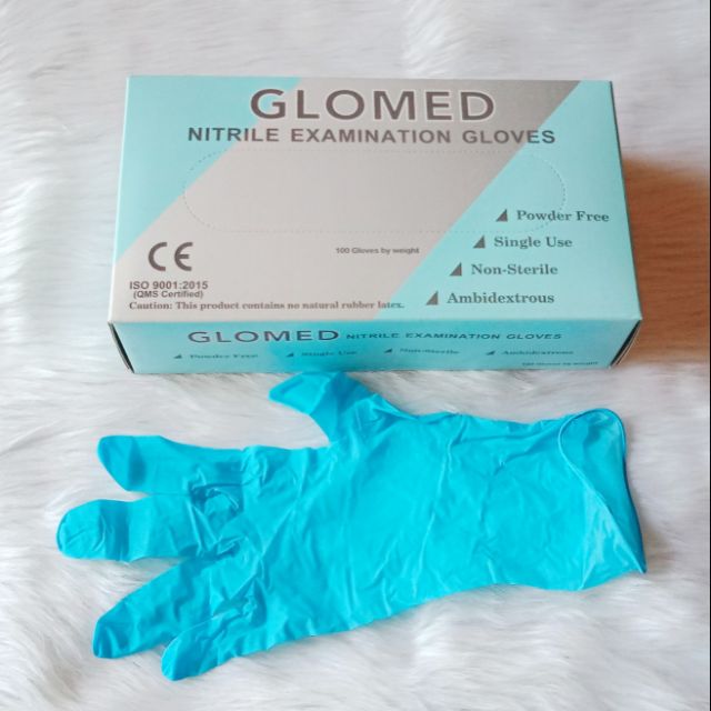 COD GLOMED Nitrile Gloves (Blue or Violet Blue color) Shopee Philippines