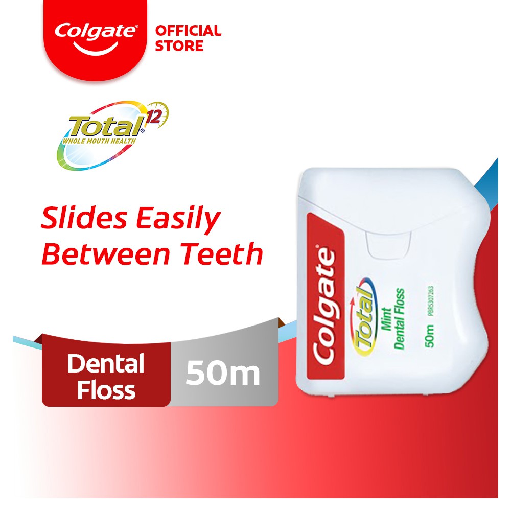 Colgate Total Mint Dental Floss 50m Shopee Philippines