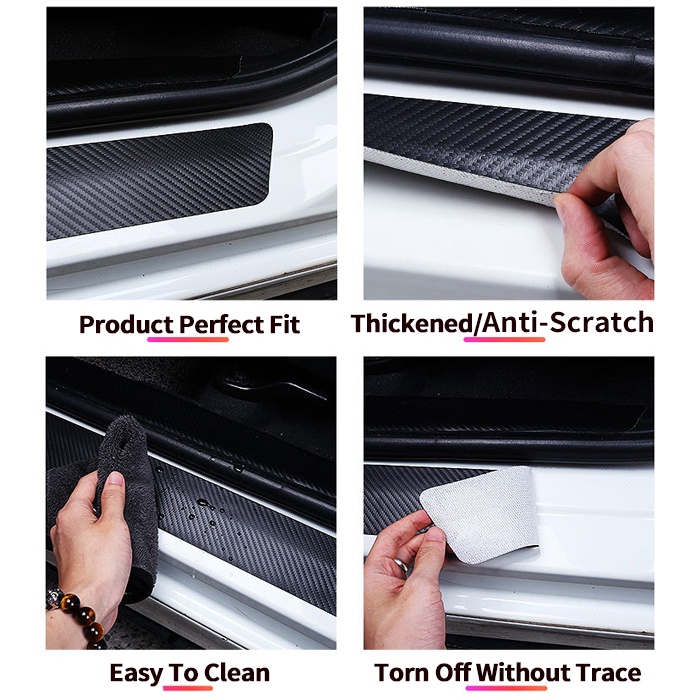 Hyundai Creta Carbon Fiber Car Door Sticker Protector Auto Threshold Strips Sticker Shopee