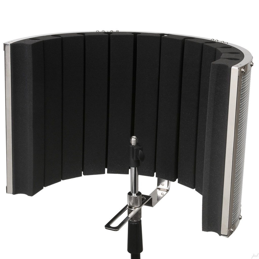 Stand Mountable High Performance LyxPro VRI-20 Sound Absorbing Acoustic Foam Isolation Portable Microphone Shield Vocal Recording Panel 