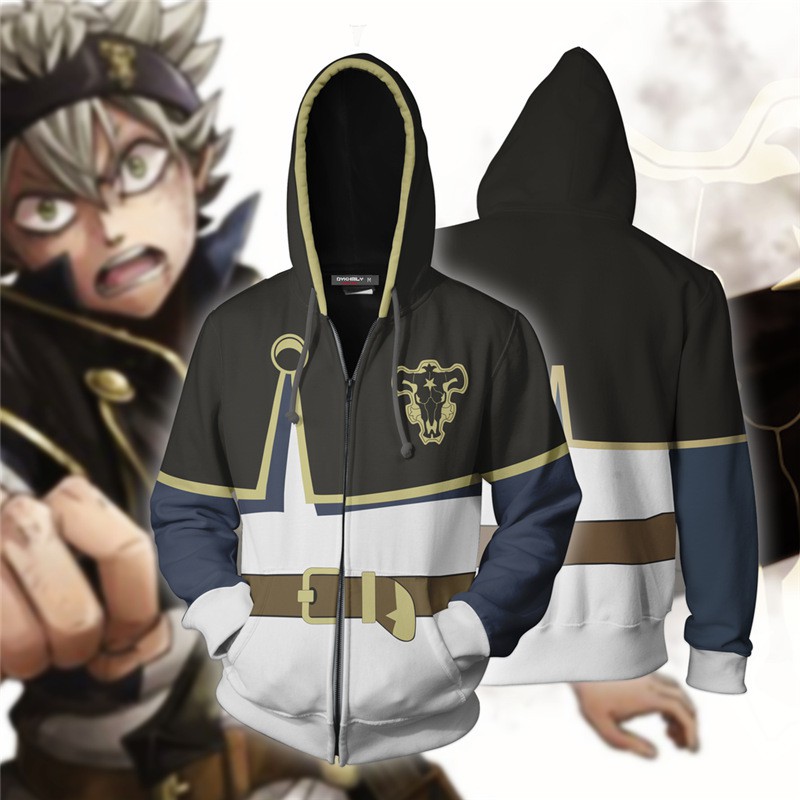 black clover anime hoodie