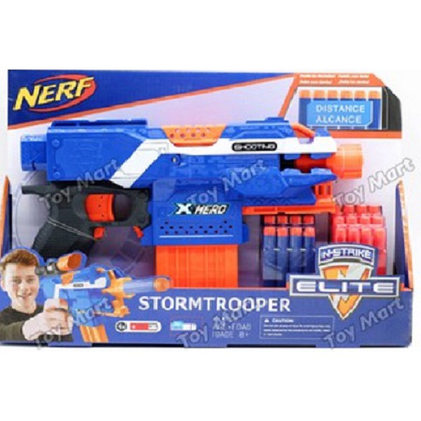 Nerf X Hero Stormtrooper Soft Bullet Blaster N-strike W  Soft Darts 