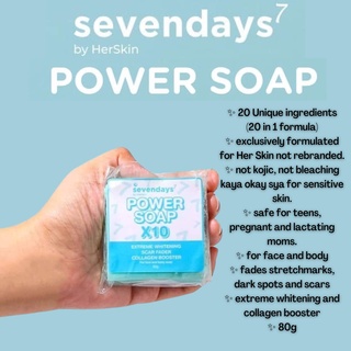 Original Sevendays Power Soap 10x Extreme Whitening Fader Remover Collagen Booster for Face and Body #4