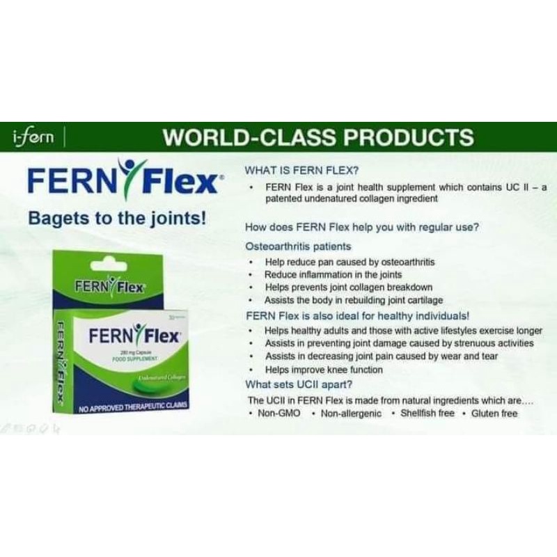 FERN FLEX Undenatured TypeIl Collagen | Shopee Philippines