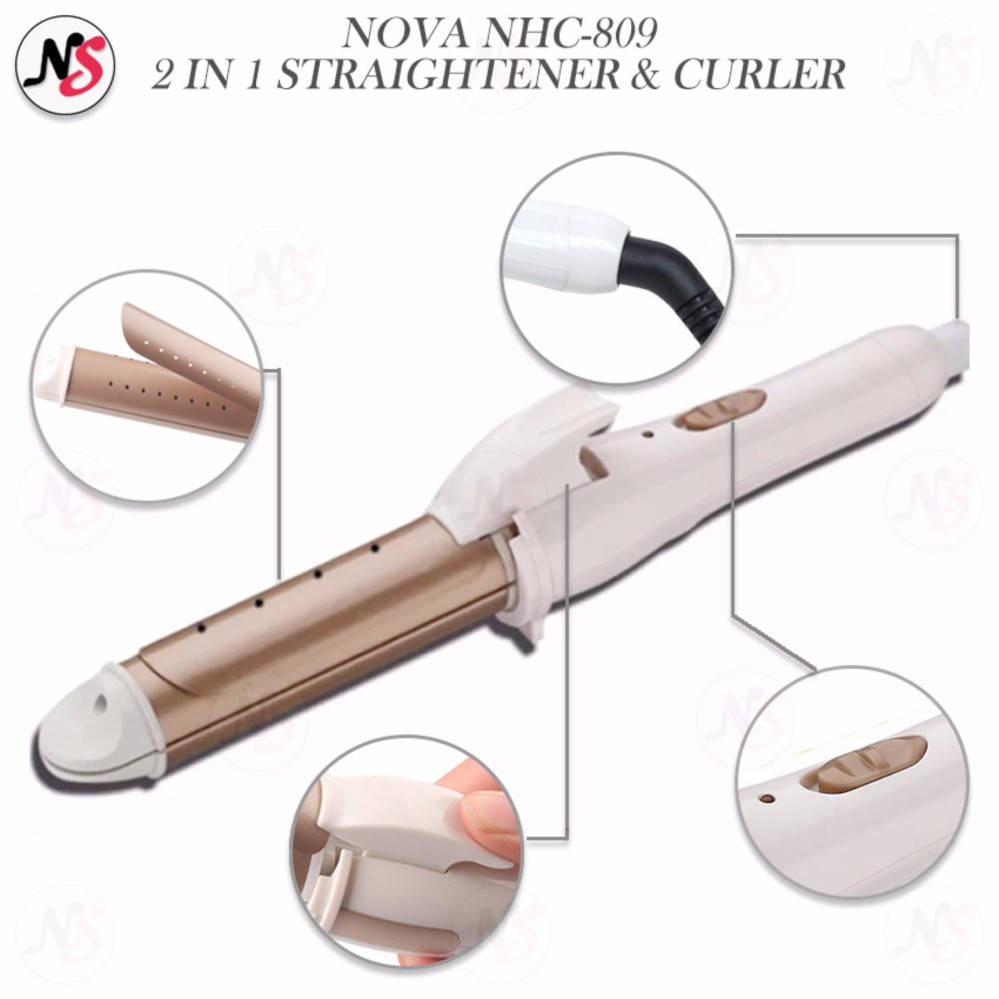 2 in 1 straightener and curler