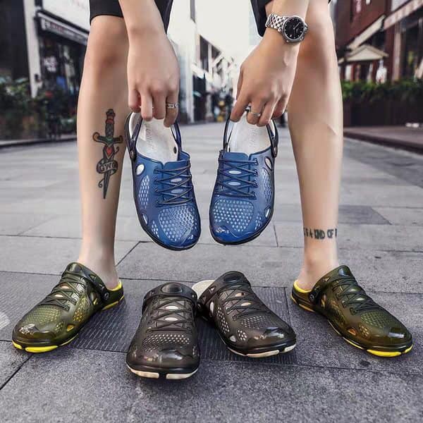 mens jelly beach shoes