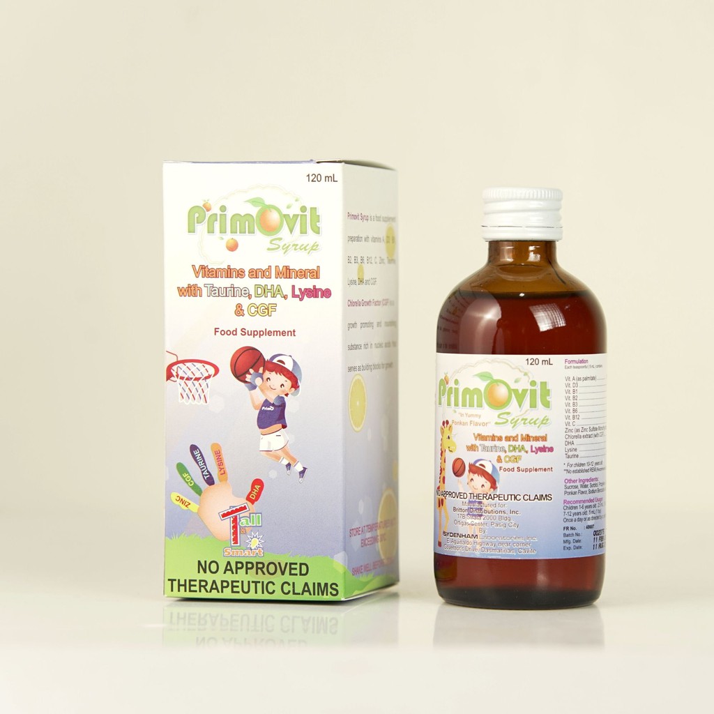 Primovit Syrup Multivitamins and Minerals 120ml Bottle Shopee