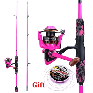camouflage fishing rod and reel combo