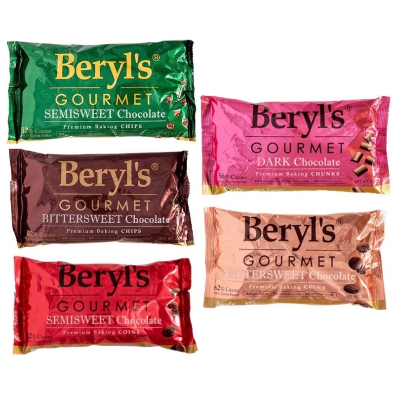 Beryl's Gourmet Premium Baking Chocolates 350g ( Chips / Chunks / Coins