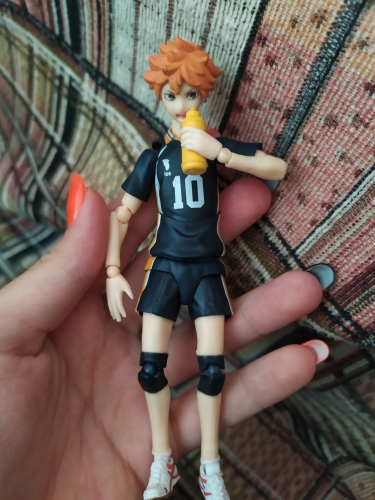 Haikyuu Figma 358 Hinata Shoyo PVC Japanese Anime Volleyball Figures Model Toys 