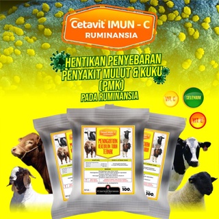 Imun Cetavit Vitamins - C Ruminansia PMK Animal Farm Animal Cow Sheep Increase Body Increase 100gr Vitamins #1