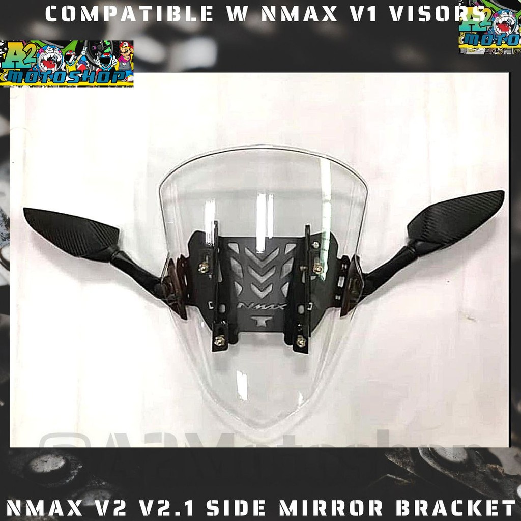 Side Mirror Bracket Nmax 2020 2021 adjustable windshield visor bracket Nmax v2 Shopee Philippines