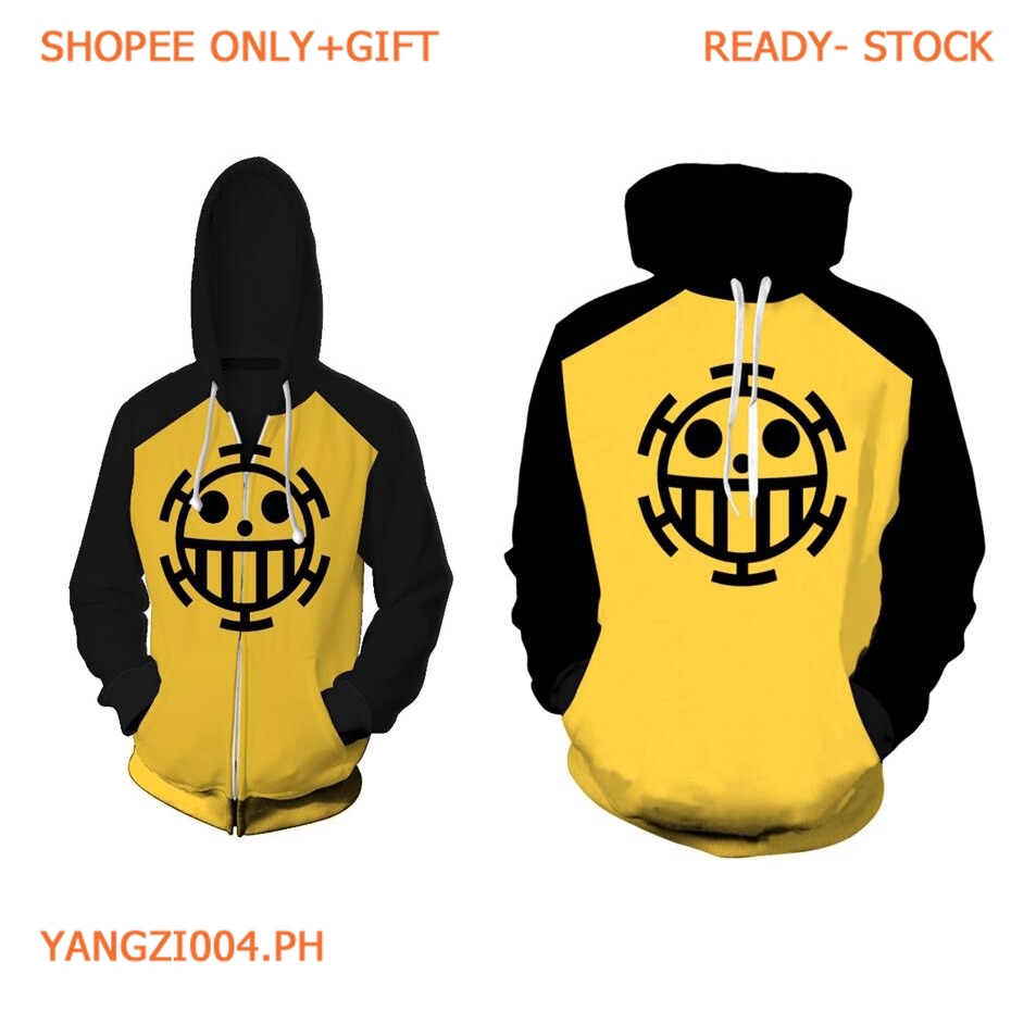 Shopee Only One Piece Trafalgaro 3d Printed Sweater Jacket Hoodie Shopee Philippines