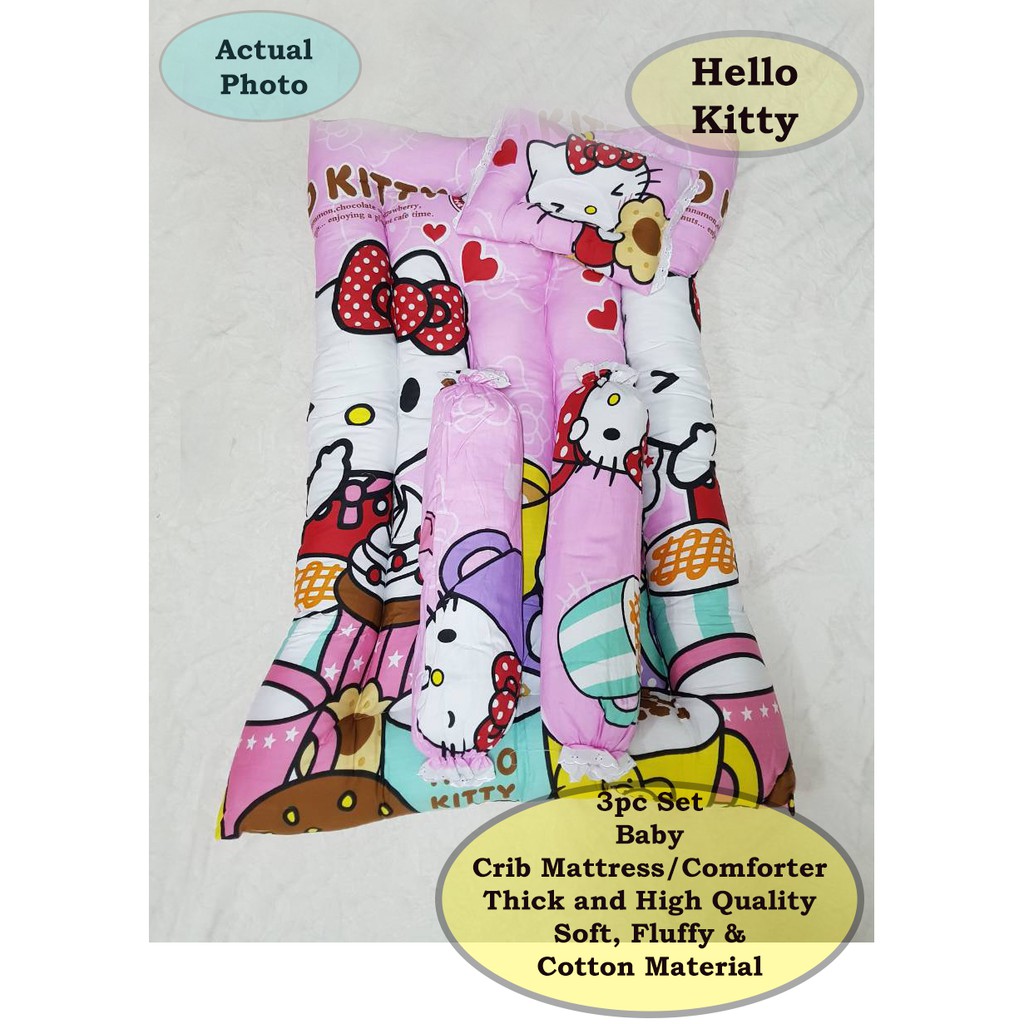 Baby Crib Mattress Comforter Set With Pillow And Bolsters Shopee