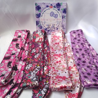 hello kitty design scarf/twilly for handbag pair silk twilly for handbag